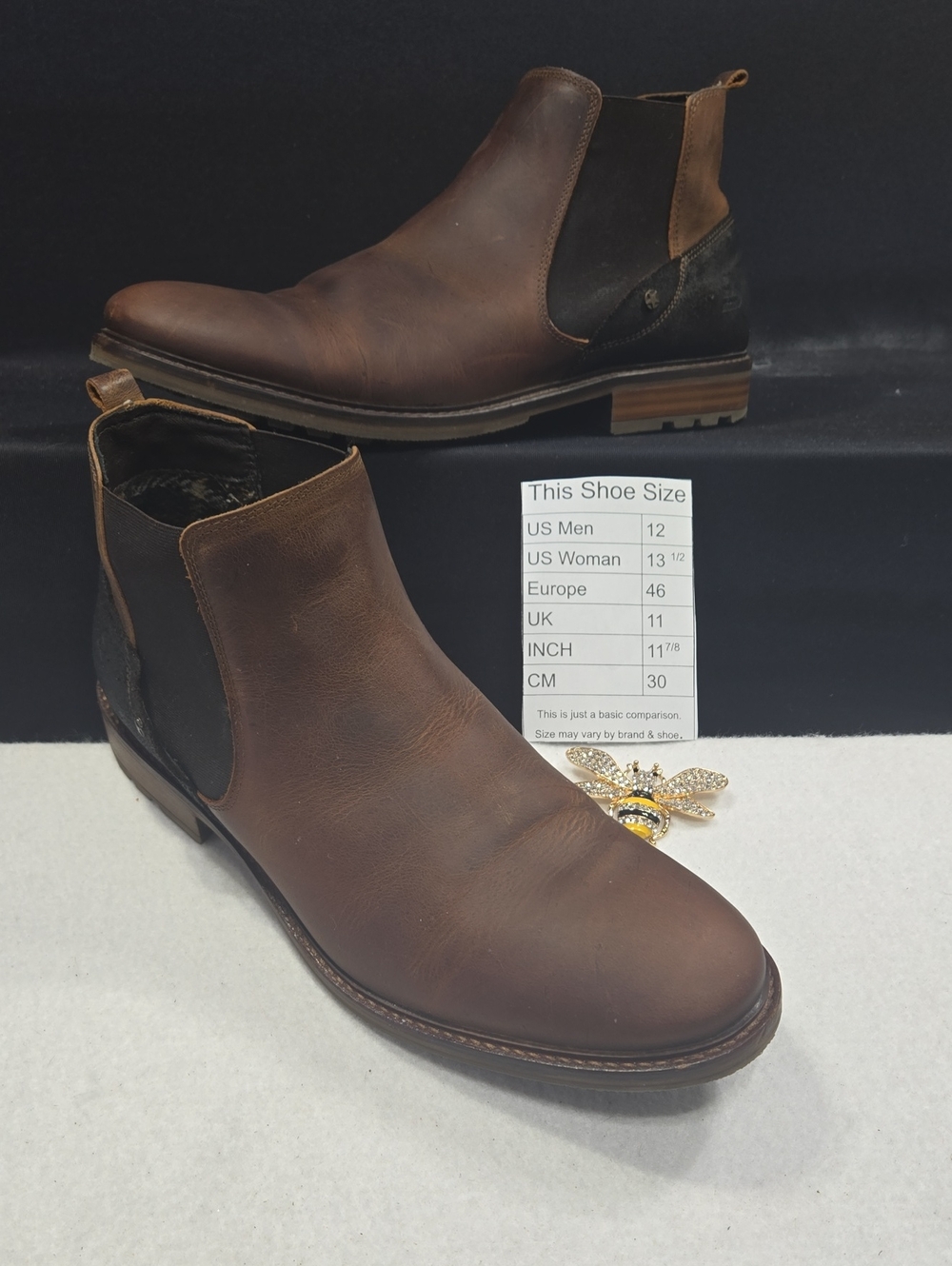 Bull Boxer Men's Brown Leather Ankle Boots